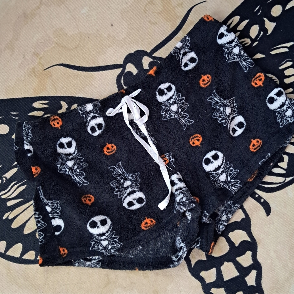 Fuzzy Nightmare Before Christmas Themed Pajama Shorts! Y2k Era Great Condition